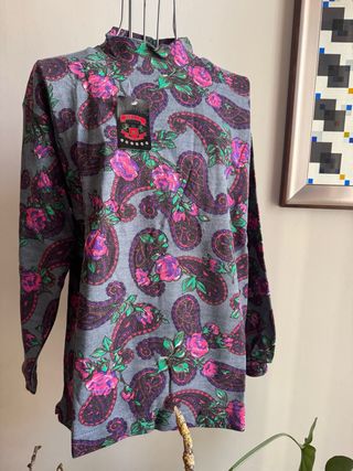 Felpa Vintage '80 Fantasia Paisley Floreale