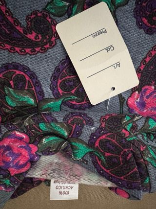 Felpa Vintage '80 Fantasia Paisley Floreale