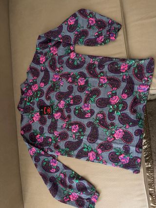 Felpa Vintage '80 Fantasia Paisley Floreale