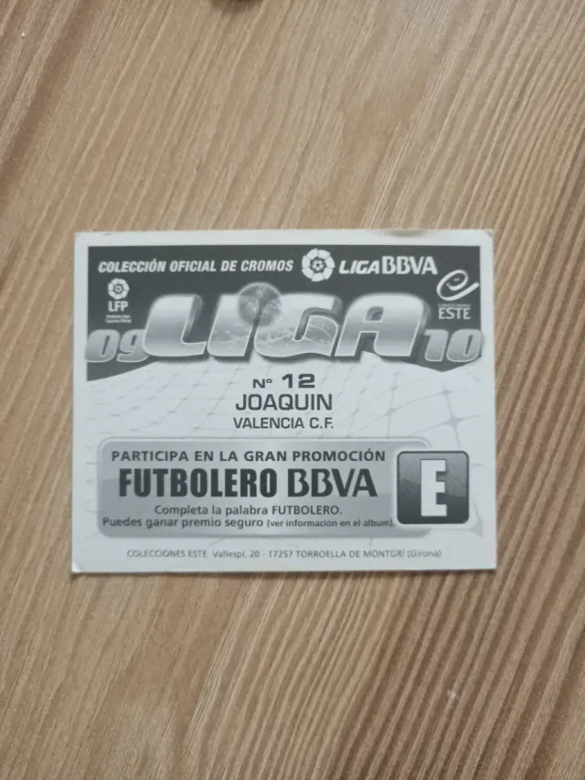 Lote cromos fútbol: Joaquín, Marcos, Carmelo,