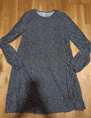 Vestido mini estampado blanco y negro