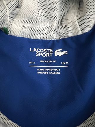 Tuta Lacoste originale blu e rossa