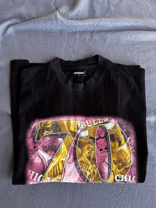 Camiseta Negra icónica 70 Chicago Bulls