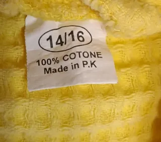 Accappatoio giallo bambino 100% cotone