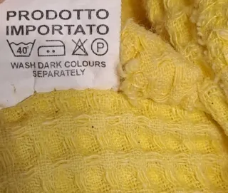 Accappatoio giallo bambino 100% cotone
