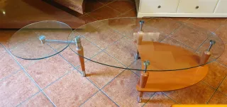 Mesa extensible Vintage Madera de Haya color cerez