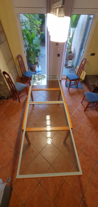 Mesa extensible Vintage Madera de Haya color cerez