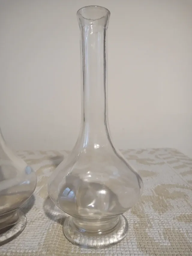 Coppia Vasetti Vetro Trasparente