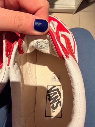 Zapatillas Vans Rojas y Blancas