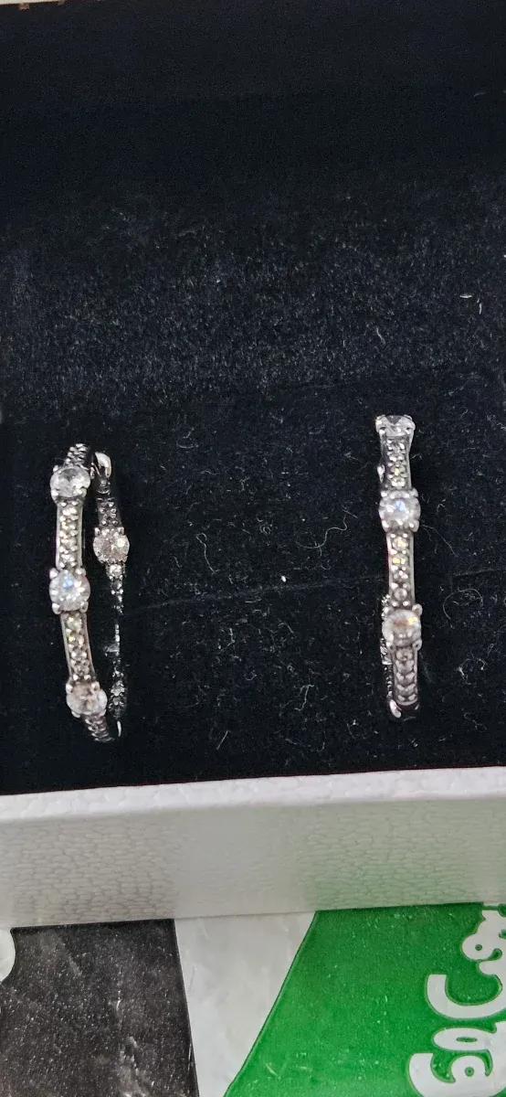 Pendientes Aro Pandora Brillantes Plata