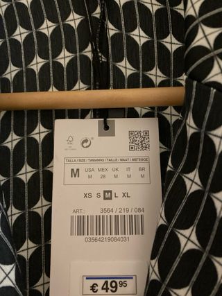 Vestido Zara estampado geométrico