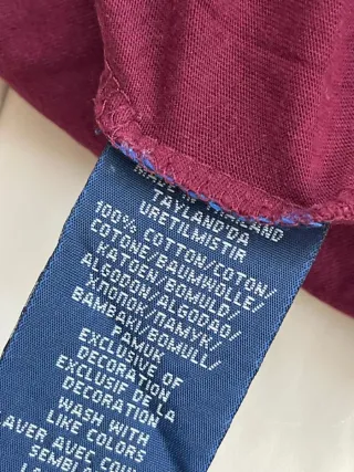 Camiseta Polo Ralph Lauren burdeos M manga larga