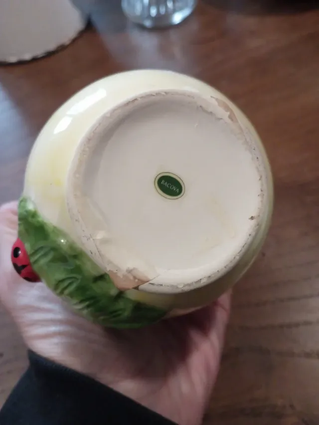 Potes de cerámica con mariquitas