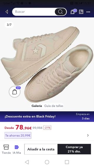 Zapatillas Converse all star Nuevas escucho oferta