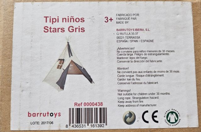 Tienda de campaña tipi infantil