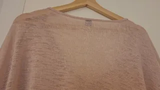 Camiseta rosa escote pico talla única