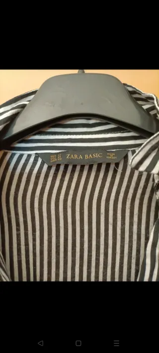 Camisa Rayas Blanco y Negro