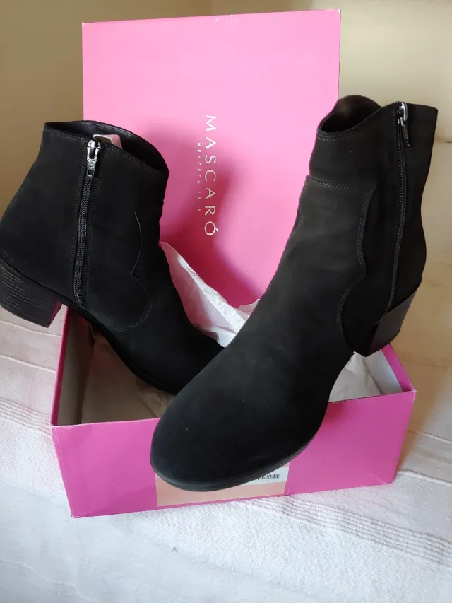 Botines negros de ante