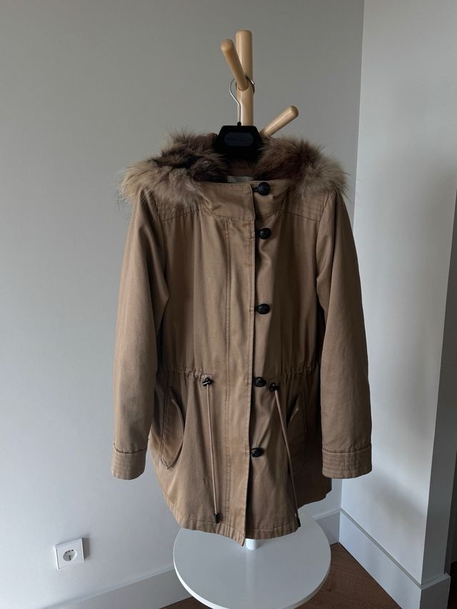 Trench Claudie Pierlot Beige con Capucha