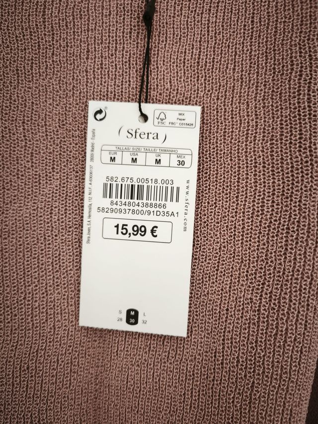 Top tirantes Sfera rosa palo Talla S