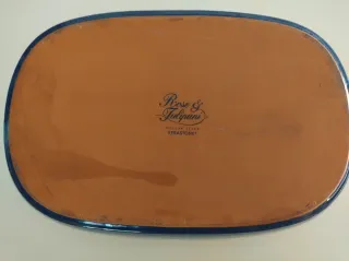 Cuocipollo terracotta Rose e Tulipani