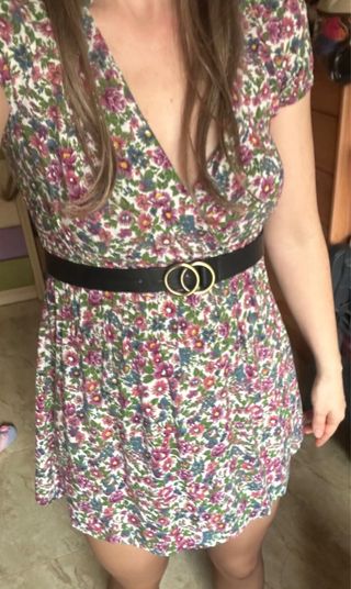 Vestido flores Stradivarius talla M