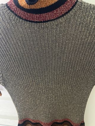 Vestido fiesta Diesel gris y dorado adjustabl S/M