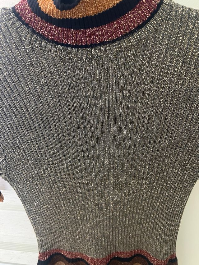 Vestido fiesta Diesel gris y dorado adjustabl S/M