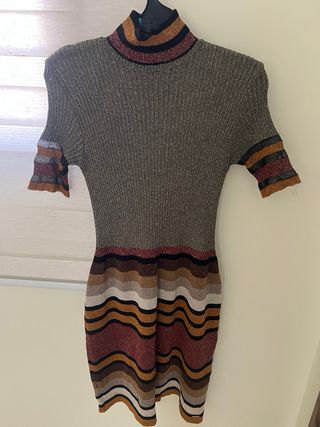 Vestido fiesta Diesel gris y dorado adjustabl S/M