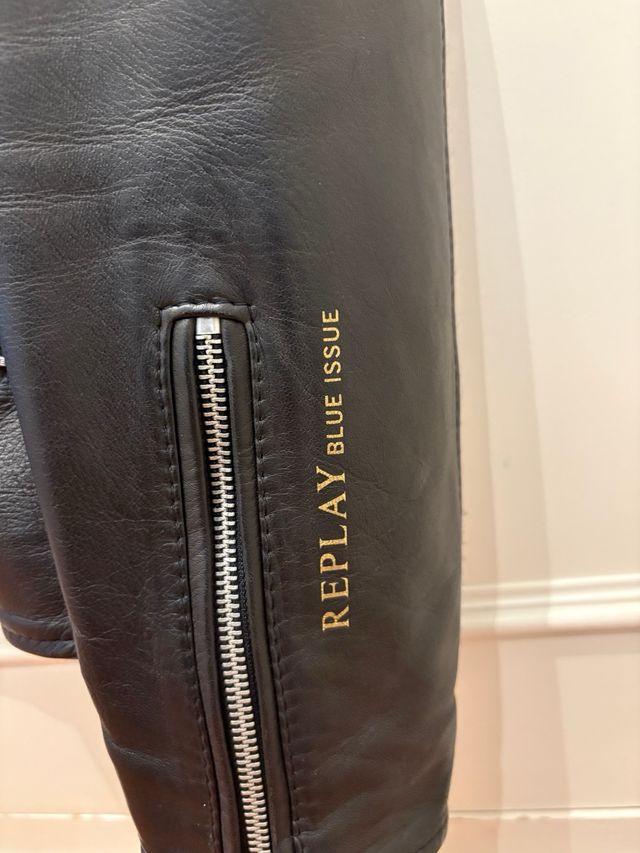 Cazadora Piel Replay Talla L