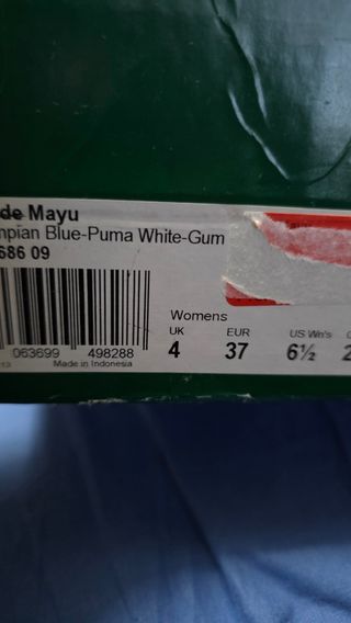 Puma Suede Mujer Talla 37 Azul