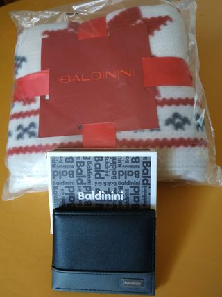 Baldinini set plaid e portafoglio uomo