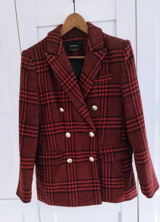 Americana cuadros Stradivarius Talla M