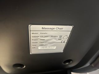 Sillón de masaje 2D con escaneo corporal