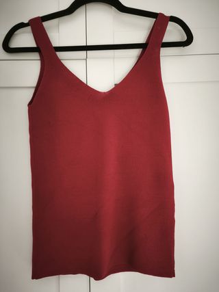 Top tirantes S hilo MANGO rojo