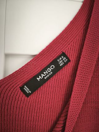 Top tirantes S hilo MANGO rojo