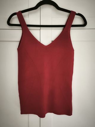 Top tirantes S hilo MANGO rojo