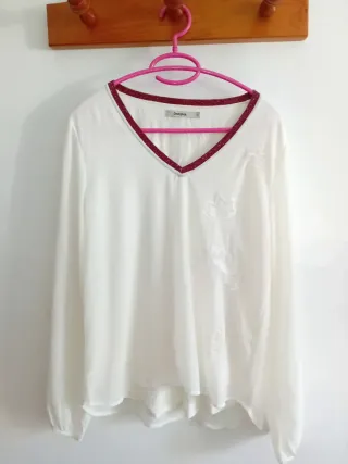 Jersey Desigual Blanco Talla M