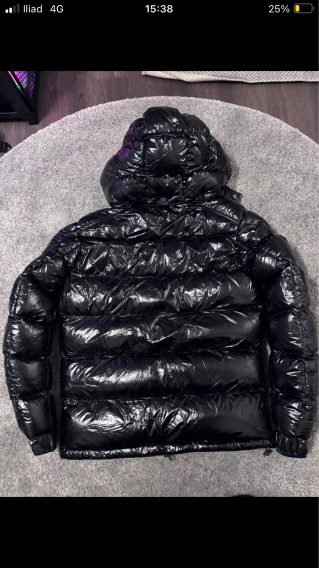 Giubbotto Moncler Nero Lucido