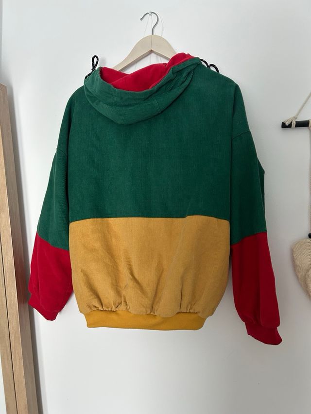 Bomber de pana retro multicolor