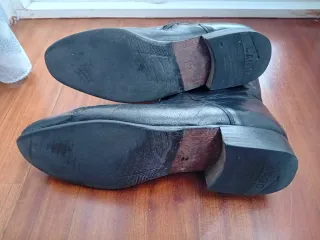 Botines de piel negros para hombre