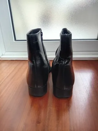 Botines de piel negros para hombre