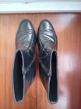 Botines de piel negros para hombre