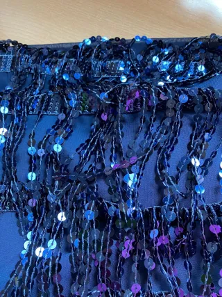 Vestido mini lentejuelas Pull&Bear azul