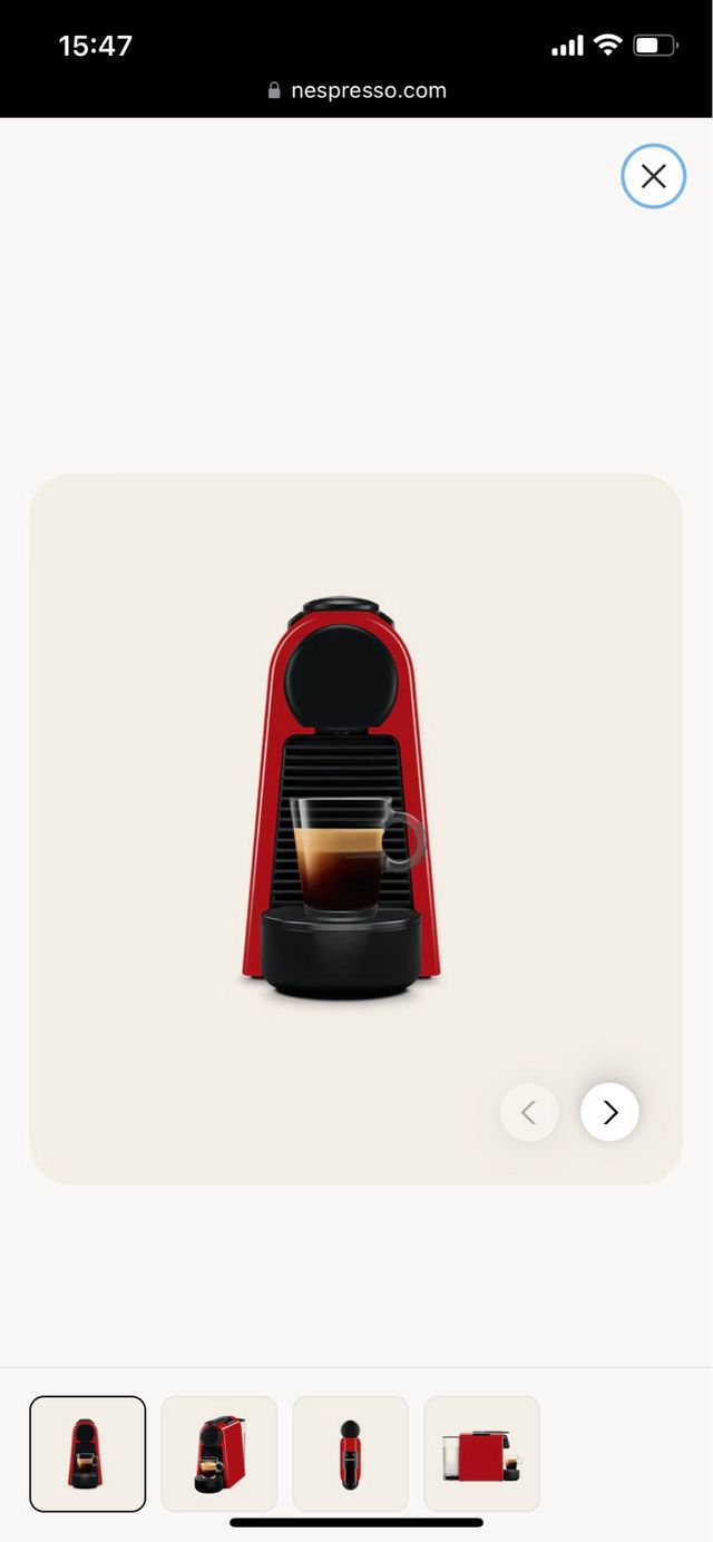 Cafetera Nespresso DeLonghi Roja