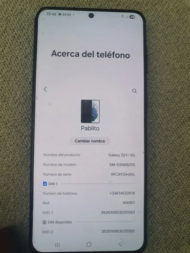 Samsung S21+ 128GB Negro