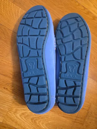 Zapatos tipo mocasin azules