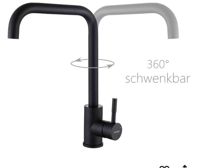 Grifo de cocina KINSE negro mate