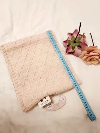 Bufanda cerrada de punto color rosa