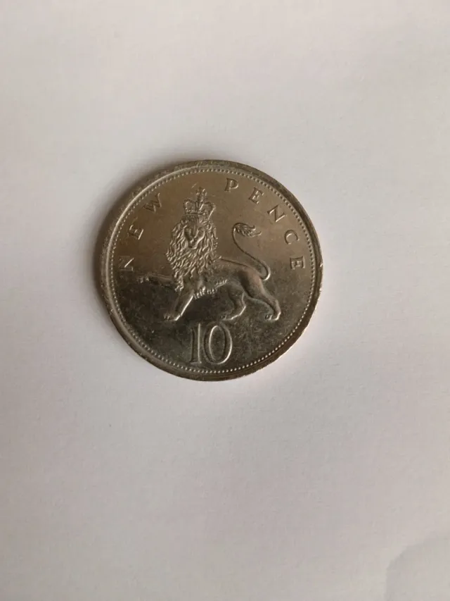 Moneda 10 peniques Isabel II 1979